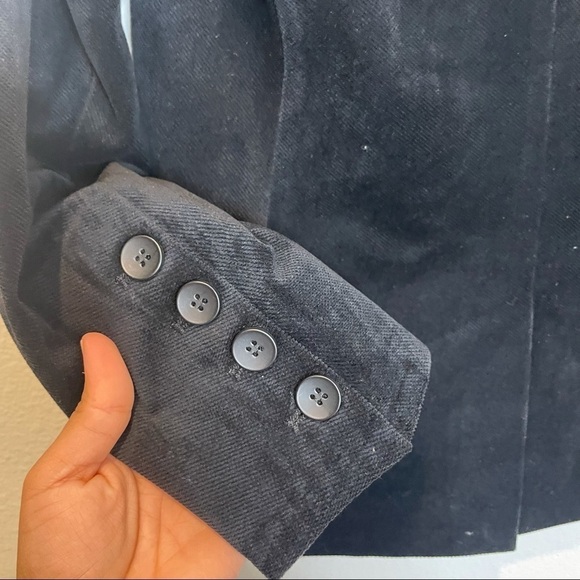 NWT Capulet Notch Collar Blazer in BLACK Suede - Picture 9 of 14